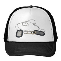 DogTagWeddingRings053110 Trucker Hats