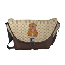Dogue de Bordeaux Cartoon Courier Bag