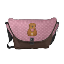 Dogue de Bordeaux Cartoon Portrait Courier Bag