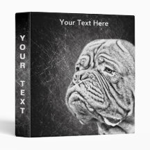 Dogue De Bordeaux - French Mastiff 3 Ring Binder