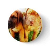 Dogue de Bordeaux puppies button