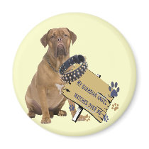 Dogue De Bordeaux Watches Over Me Gifts Fridge Magnet