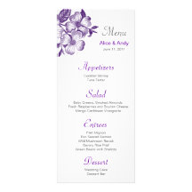 Dogwood Flower Menu Card Custom Rack Cards