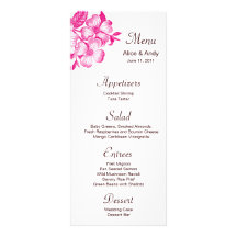 Dogwood Flower Menu Card Rack Card Design