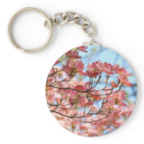 Dogwood Flowers Floral key chain Blue Sky