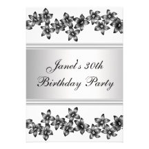 Dogwood Womans 30th Birthday Party Custom Invite