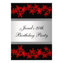 Dogwood Womans 30th Birthday Party Invitation