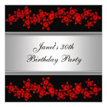 Dogwood Womans 30th Birthday Party Invitations