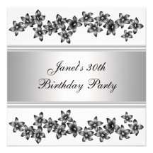 Dogwood Womans 30th Birthday Party Invites