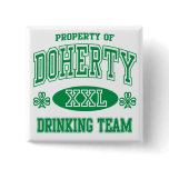 Doherty Irish Drinking Team Pinback Buttons