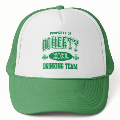 Doherty Irish Drinking Team Trucker Hat by irishprideshirts