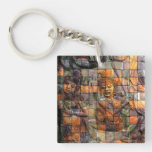 Doi Inthanon Chedi Carved Tiles 2 Key Chain