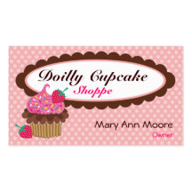 Doilly Cupcake Business Cards