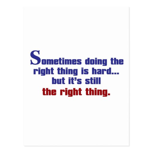Doing the Right Thing Post Cards