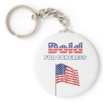 Dold for Congress Patriotic American Flag Keychain