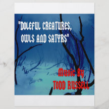"Doleful Creatures, Owls and Satyrs" Custom Flyer