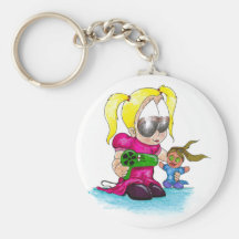doll beautician key chains