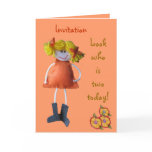Doll Birthday Invitation card