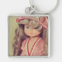 Doll portrait keychain