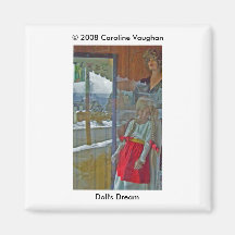 doll window 3 tiff, Doll's Dream,  2008 Caroli... Fridge Magnet