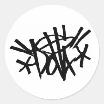 Dolla, black tag sticker