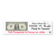 Dollar Campaign Bumper Sticker