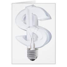 Dollar light bulb concept cards