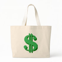 $ dollar-sign canvas bags