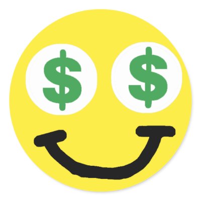 Dollar Sign Eyes Sticker by Rajee1