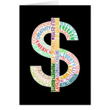 Dollar Sign Greeting Card