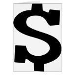 dollar sign icon greeting cards