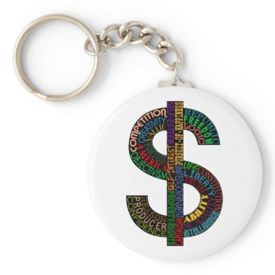 Dollar Sign Keychain by Patriot_Resistance