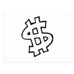 Dollar Sign Post Card