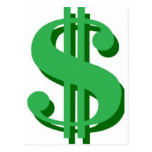 $ dollar-sign postcards
