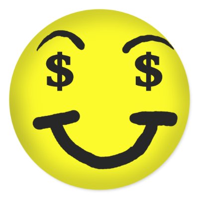 Dollar Sign Smiley Sticker by Rajee1