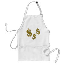 Dollar signs aprons