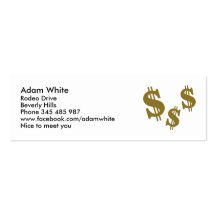 Dollar signs business card