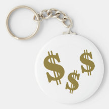 Dollar signs key chain