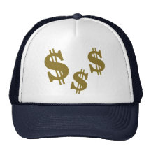 Dollar signs mesh hat
