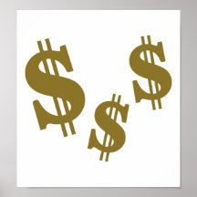 Dollar signs poster