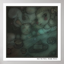 dolls come to life: doll tea party (12"x12") poster