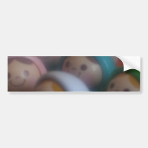 Dolls Faces Bumper Sticker