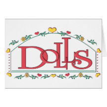 DOLLS GREETING CARD