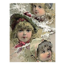 DOLLS IN SNOW TEA PARTY INVITE ~ EZ2 CUSTOMIZE