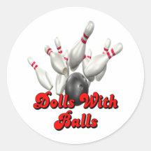 Dolls With Balls Bowling Sticker