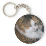 Dolly the Cat Back Off Keychain