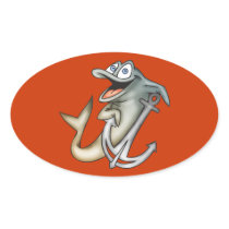 Dolphin Anchor Stickers