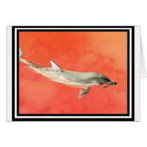 Dolphin at Sunset Card