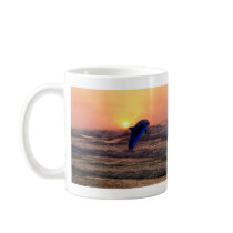 Dolphin at sunset mug