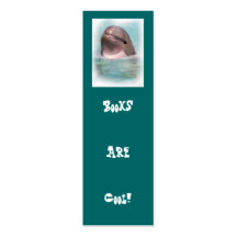 DOLPHIN BOOKS ARE COOL BOOKMARK BUSINESS CARD TEMPLATE